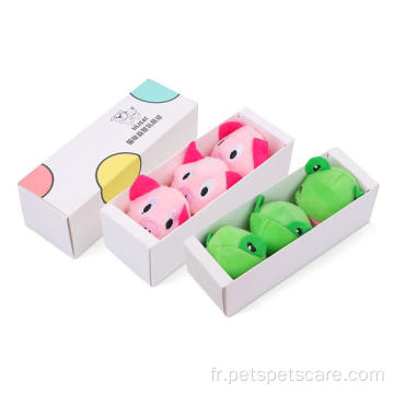 ensemble de jouets en peluche pour chat avec emballage cadeau